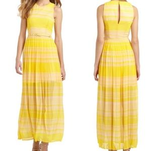 French Connection London Rock Yellow Maxi Dress